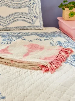 RICE Manta 125x150 cm, Teñido, suave Rosa Sale