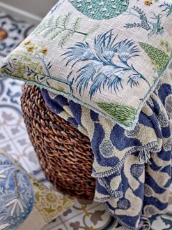 Bloomingville Manta Santena 130x160 cm, Azul Online