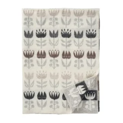 Klippan Yllefabrik Manta Tulip 130x180 cm, Gris Discount