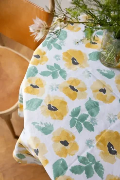 Sagaform Mantel de hule Eden Ø180 cm, Amarillo AzulBeige Best