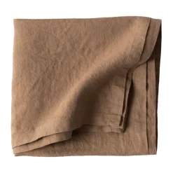Tell Me More Mantel de lino 175x175 cm, Hazelnut Marrón Clearance