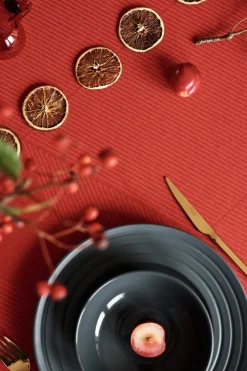 NJRD Manteles De Navidad|Manteles<Mantel Geometric 147x250 cm, Rojo