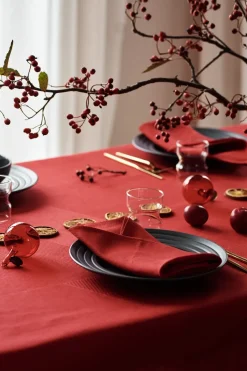 NJRD Manteles De Navidad|Manteles<Mantel Geometric 147x250 cm, Rojo