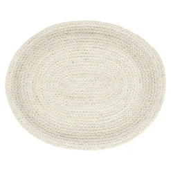 Dixie Manteles Individuales<Mantel individual Braided ovalado, Ivory Beige