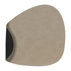 LIND DNA Manteles Individuales<Mantel individual curvo Bull reversible L 1 pieza, Warm grey-black GrisNegro