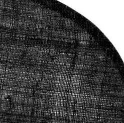 Dixie Manteles Individuales<Mantel individual de lino , redondo, Negro