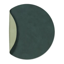 LIND DNA Mantel individual Nupo circular reversible XL 1 pieza, Dark green-olive green Verde Discount