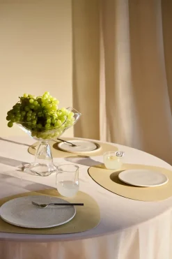 LIND DNA Manteles Individuales<Mantel individual Nupo curve L, Lemon sorbet Beige
