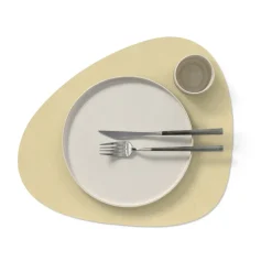 LIND DNA Manteles Individuales<Mantel individual Nupo curve L, Lemon sorbet Beige