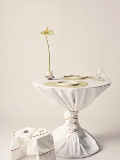 LIND DNA Manteles Individuales<Mantel individual Nupo curve L, Lemon sorbet Beige