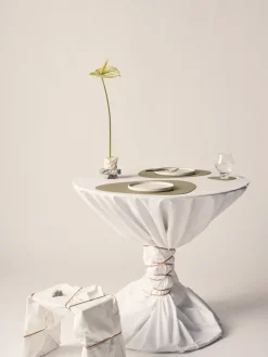 LIND DNA Manteles Individuales<Mantel individual Nupo curve L, Herbal dust Beige