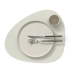 LIND DNA Manteles Individuales<Mantel individual Nupo curve L, Linen Gris