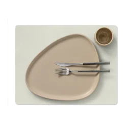 LIND DNA Manteles Individuales<Mantel individual Nupo square L, Linen Gris