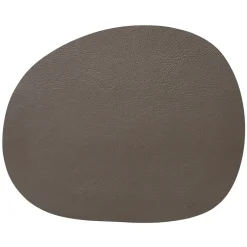 Aida Mantel individual Raw cuero, Clay buffalo Gris