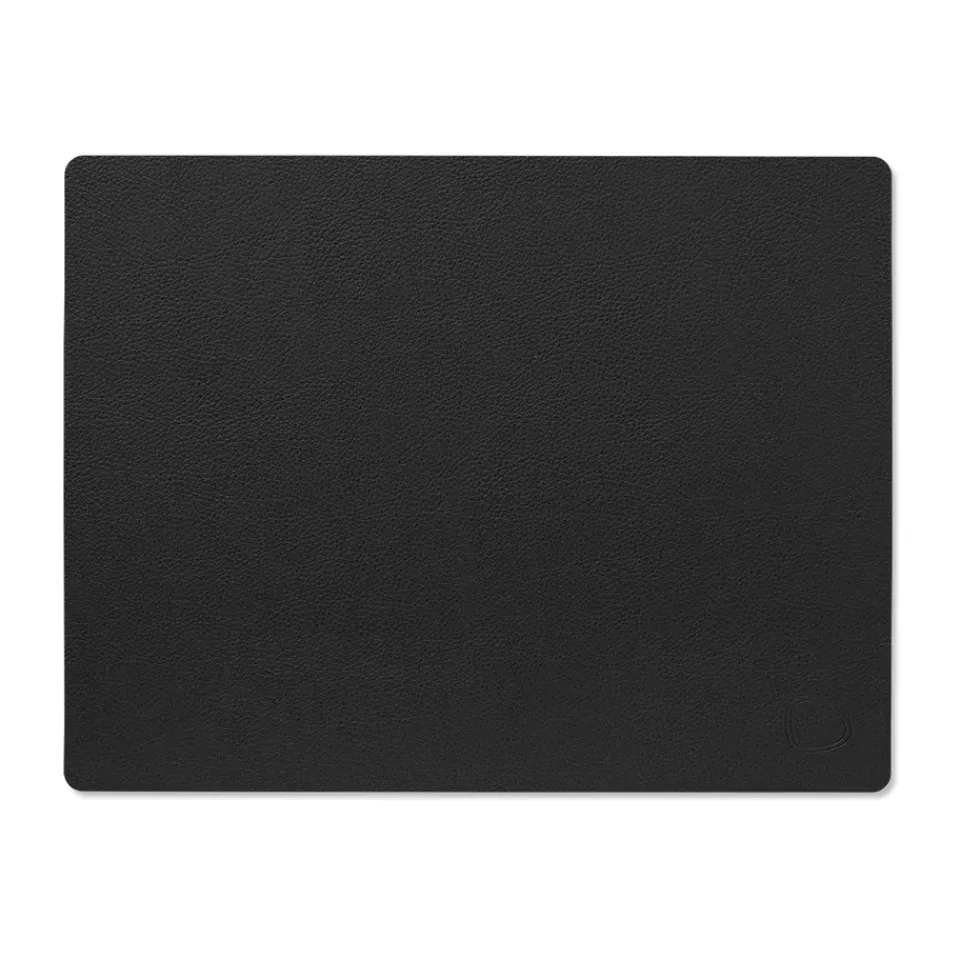 LIND DNA Mantel individual Serene cuadrado M 26,5x34,5 cm, Black Negro Clearance