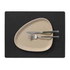 LIND DNA Mantel individual Serene cuadrado M 26,5x34,5 cm, Black Negro Clearance