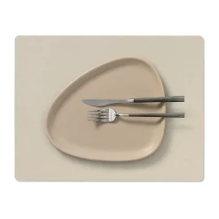 LIND DNA Mantel individual Serene cuadrado M 26,5x34,5 cm, Cream Blanco Discount