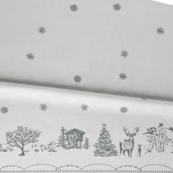Wik & Walsøe Manteles De Navidad<Mantel Julemorgen, Blanco-verde, 140x240 cm BlancoVerde