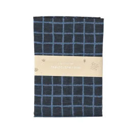 Fine Little Day Mantel Rutig jacquard 147x147 cm, Blue-black AzulNegro