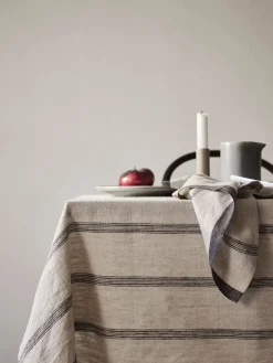 Tell Me More Manteles|Manteles<Mantel Thea 145x330 cm, Denim stripe BeigeGris