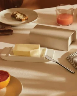 Alessi Mantequera Mattina 9,5x21 cm, cálido-acero inoxidable Gris Discount