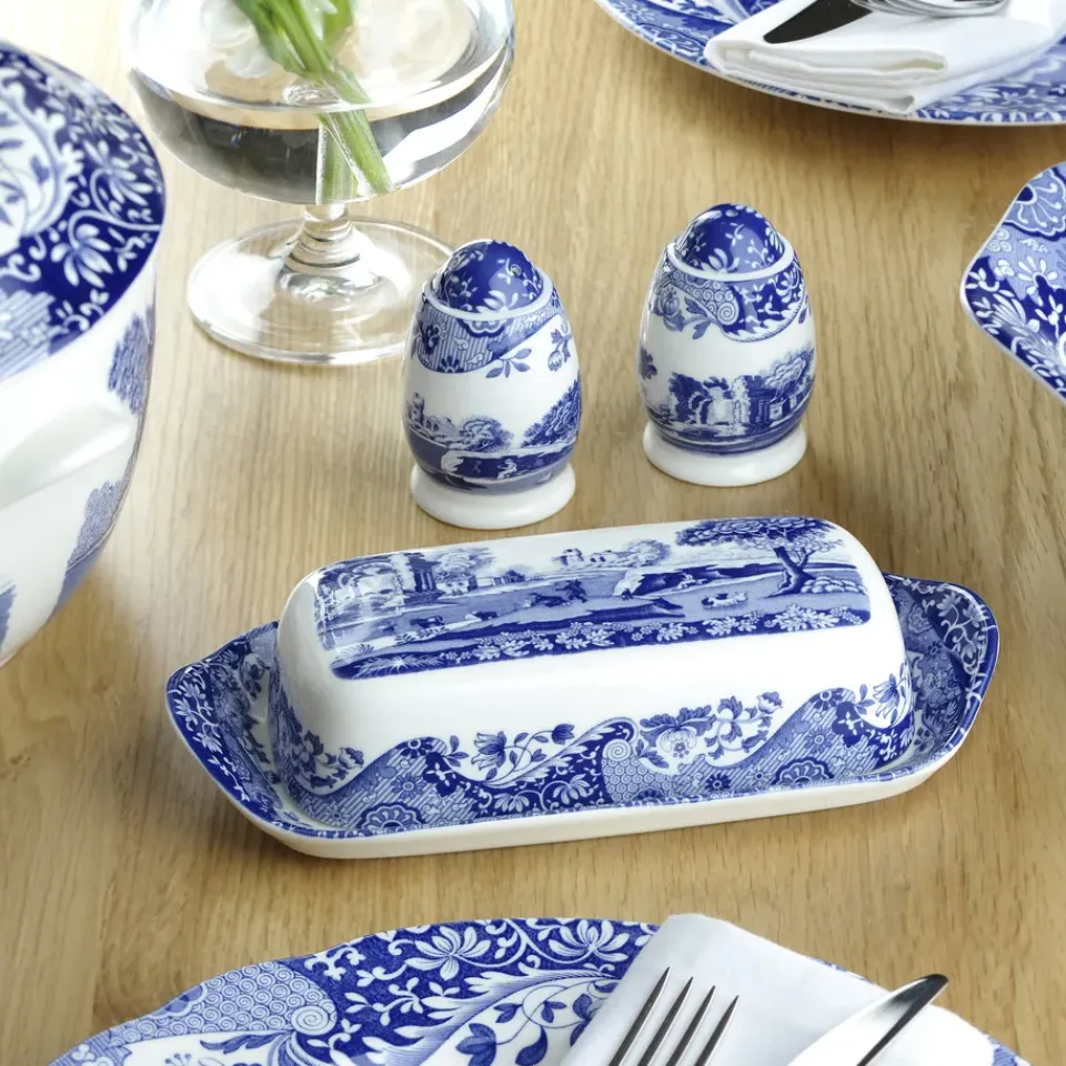 Spode Mantequilleras<Mantequillera Blue Italian, 20x10 cm Azul