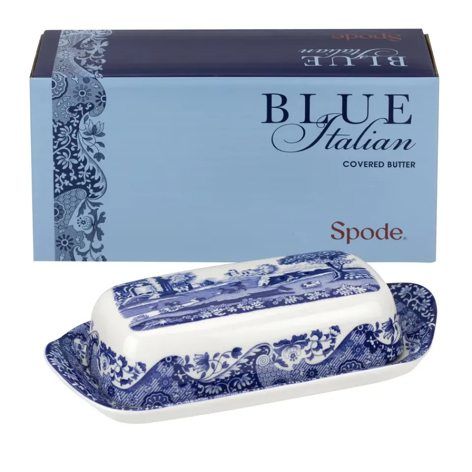 Spode Mantequilleras<Mantequillera Blue Italian, 20x10 cm Azul