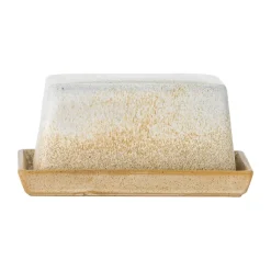 Bloomingville Mantequilleras<Mantequillera Paula 11,5x17,5 cm, Nature Blanco