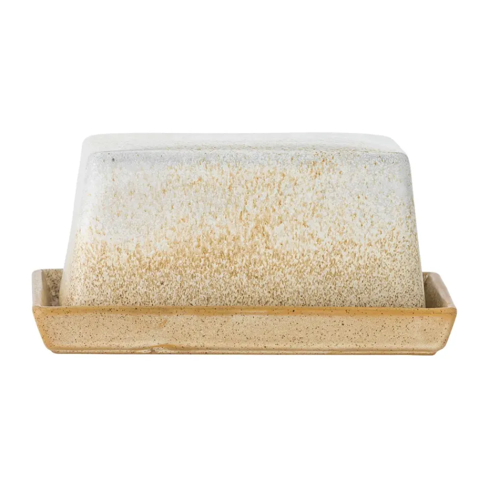 Bloomingville Mantequilleras<Mantequillera Paula 11,5x17,5 cm, Nature Blanco