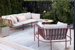 Brafab Sofás De Exterior|Sofás De Jardín Y Bancos De Jardín<Módulo de sofá Collier, Zin red-teddy beige, esquina Rojo