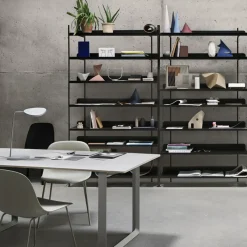 Muuto Mesas De Comedor<Mesa 70/70 170x85 cm, Black linoleum-Plywood-Black Negro