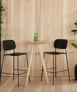 HAY Mesa alta CPH20 2.0, Ø70 cm, Green linoleum-roble lacado Verde Clearance