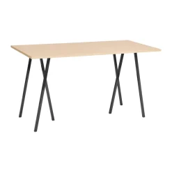 HAY Mesa Alta<Mesa alta Loop Stand incl. support 87,5x180 cm, Black-clear lacq. oak NegroMarrón