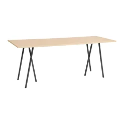 HAY Mesa alta Loop Stand incl. support 92,5x250 cm, Black-clear lacq. oak NegroMarrón Clearance