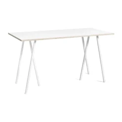 HAY Mesa Alta<Mesa alta Loop Stand incl. support 87,5x180 cm, White-white laminate-plywood Blanco