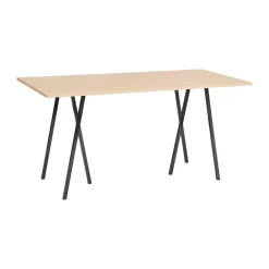 HAY Mesa Alta<Mesa alta Loop Stand incl. support 92,5x200 cm, Black-clear lacq. oak NegroMarrón