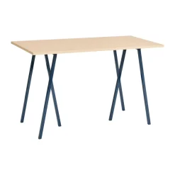 HAY Mesa alta Loop Stand incl. support 77,5x160 cm, Deep blue-clear lacq. oak AzulMarrón Online