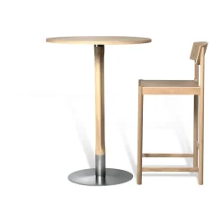 Mavis Mesa Alta<Mesa alta Rod Ø70 cm, Roble mate con acabado blanquecino Beige
