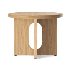Audo Copenhagen Mesa Auxiliar Androgyne de roble Ø50 cm, Roble-Tablero de mesa Beige Clearance