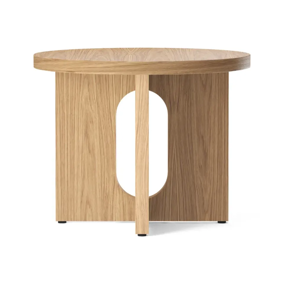 Audo Copenhagen Mesa Auxiliar Androgyne de roble Ø50 cm, Roble-Tablero de mesa Beige Clearance