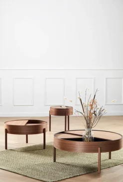 Woud Mesas De Centro<Mesa auxiliar Arc Ø89 cm, Nogal Marrón