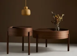 Woud Mesas De Centro<Mesa auxiliar Arc Ø89 cm, Nogal Marrón