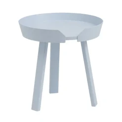 Muuto Mesa auxiliar Around, pequeña, Light blue Azul New