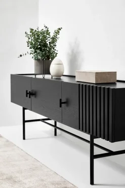 Woud Mesas Para Tv Y Media|Mesas Para Tv Y Media<Mesa auxiliar Array baja, 150 cm, Roble pintado Negro