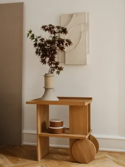 Kristina Dam Studio Cómodas Y Aparadores|Cómodas Y Aparadores<Mesa auxiliar Axis 42x80 cm, Roble lacado en tono cálido Beige