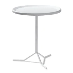SMD Design Mesas De Centro De Exterior<Mesa auxiliar Bong Ø40x72 cm, Blanco