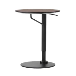 Audo Copenhagen Mesa auxiliar Branch Ø45 cm, Dark stained oak Negro Discount