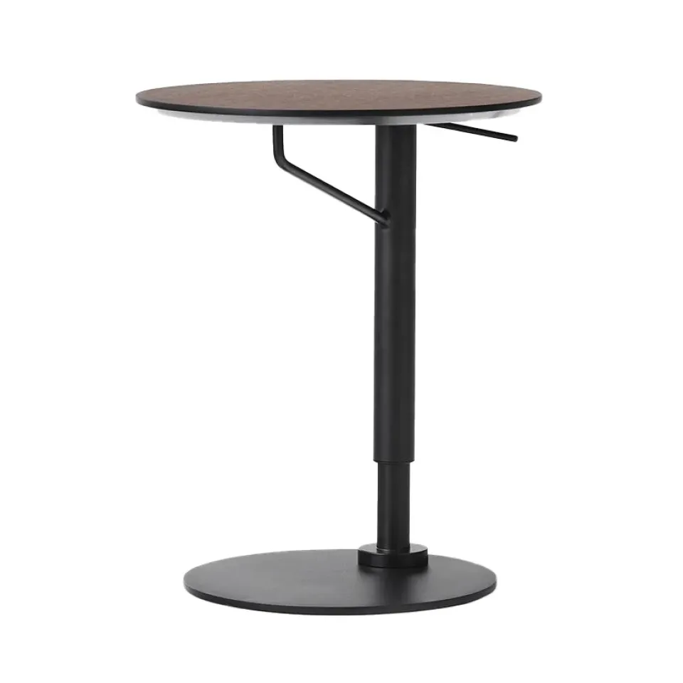 Audo Copenhagen Mesa auxiliar Branch Ø45 cm, Dark stained oak Negro Discount
