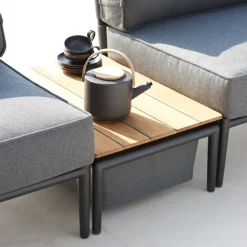 Cane-line Mesas De Terraza Y Mesas De Café|Mesas De Centro De Exterior<Mesa auxiliar Conic, Grey, teak Gris