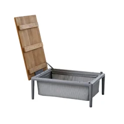 Cane-line Mesa auxiliar Conic, Light grey, teak Gris Online